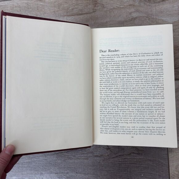 Vtg Rousseau & Revolution Hardcover Coffee Table Book History Civilization Decor - Picture 10 of 12